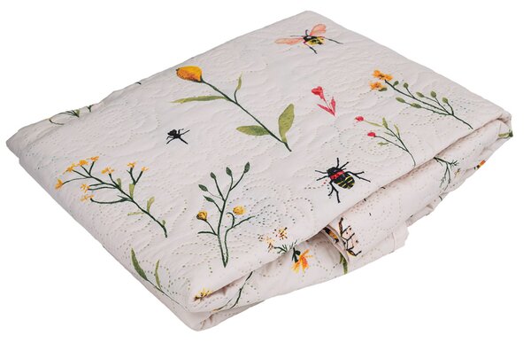 Prekrivač za krevet INSECTA, kremasti Dimenzije: 170 x 210 cm