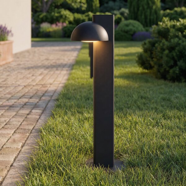 Lucande Velira LED svjetlo za stazu, crno, 77 cm, s jednom žaruljom, IP44, Crno, Metal