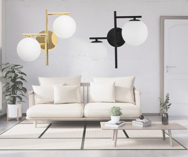 Elegantna zidna lampa 25W za interijer Crno