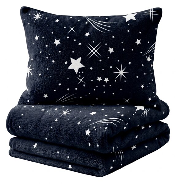 Posteljina mikropliš NIGHT SKY crna Dimenzije posteljine: 70 x 90 cm | 140 x 200 cm