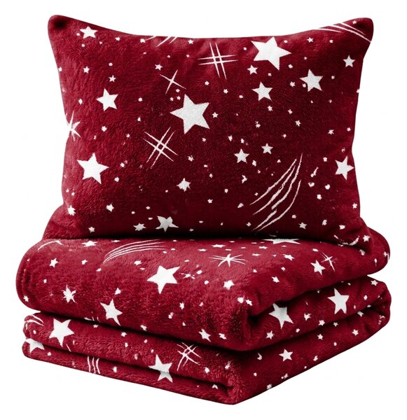 Posteljina mikropliš NIGHT SKY bordo Dimenzije posteljine: 70 x 90 cm | 140 x 200 cm