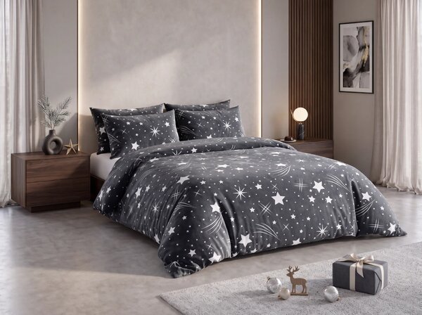 Posteljina mikropliš NIGHT SKY siva Dimenzije posteljine: 70 x 90 cm | 140 x 200 cm