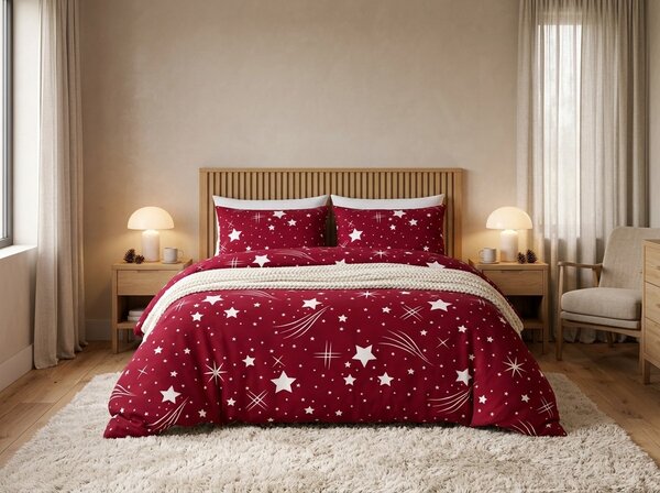 Posteljina mikropliš NIGHT SKY bordo Dimenzije posteljine: 70 x 90 cm | 140 x 200 cm