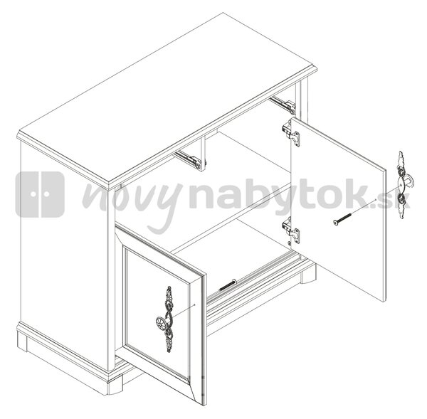 Zondo.hr Komoda KENT EKOM 2D2S (Kesten) . Akcija -10%. 880777