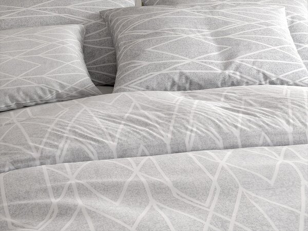 Posteljina od Renforcé pamuka GRAY STRIPES siva Dimenzije posteljine: 70 x 90 cm | 140 x 200 cm