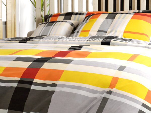 Posteljina od Renforcé pamuka ORANGE KUBE šarena Dimenzije posteljine: 70 x 90 cm | 140 x 200 cm
