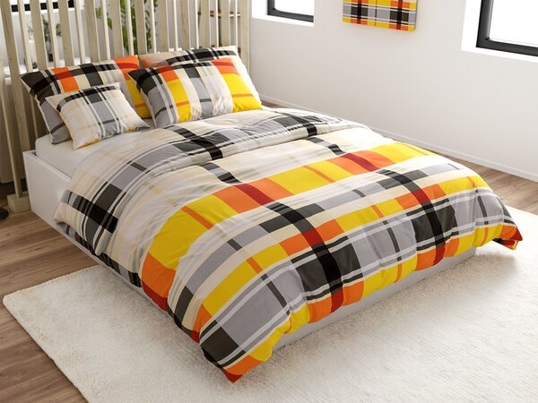 Posteljina od Renforcé pamuka ORANGE KUBE šarena Dimenzije posteljine: 70 x 90 cm | 140 x 200 cm