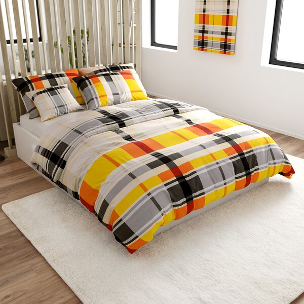 Posteljina od Renforcé pamuka ORANGE KUBE šarena Dimenzije posteljine: 70 x 90 cm | 140 x 200 cm