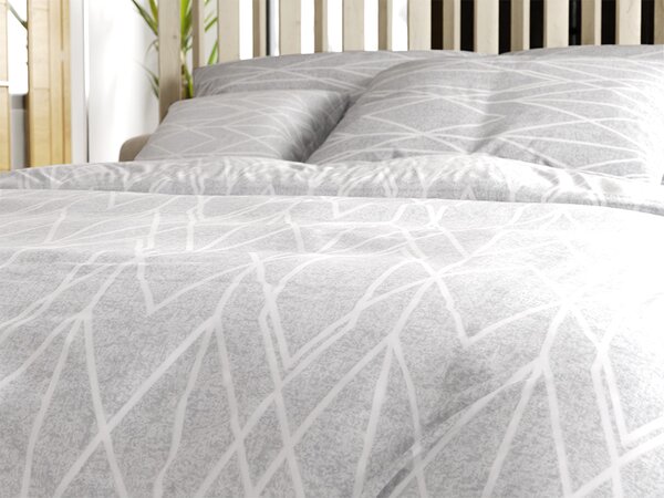 Posteljina od Renforcé pamuka GRAY STRIPES siva Dimenzije posteljine: 70 x 90 cm | 140 x 200 cm