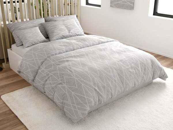 Posteljina od Renforcé pamuka GRAY STRIPES siva Dimenzije posteljine: 70 x 90 cm | 140 x 200 cm