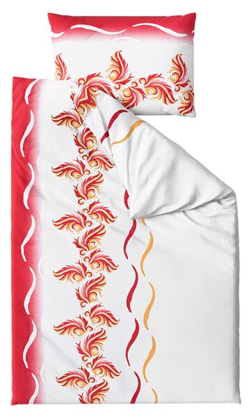 Posteljina od mikrosatena SOFTURE, bijelo-crvena Dimenzije posteljine: 70 x 90 cm | 140 x 200 cm
