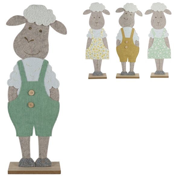 Uskrsna dekoracija FELT LAMB 50 cm - više boja Boja: Zelena