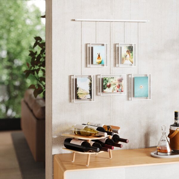 Bijeli metalni viseći okviri u setu 5 kom 66x69 cm Exhibit – Umbra