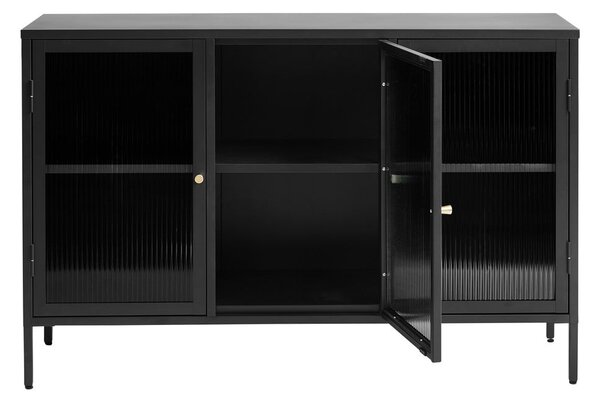 Crna metalna vitrina 132x85 cm Bronco - Unique Furniture