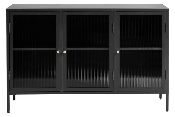 Crna metalna vitrina 132x85 cm Bronco - Unique Furniture