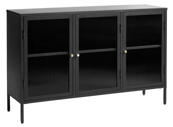 Crna metalna vitrina 132x85 cm Bronco - Unique Furniture