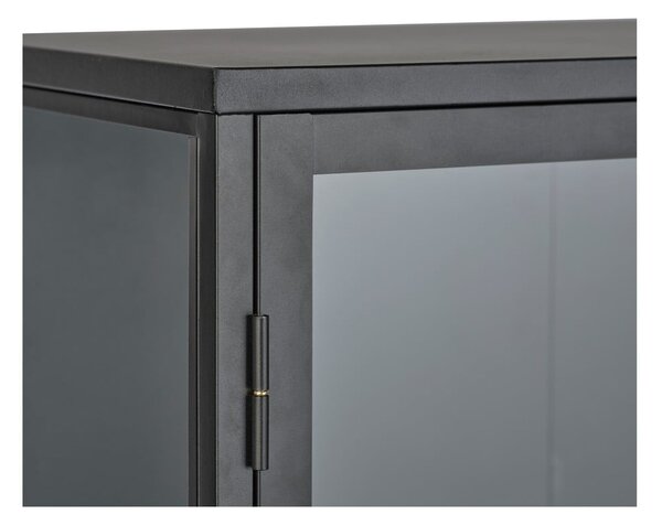 Crna metalna vitrina 90x160 cm Carmel – Unique Furniture