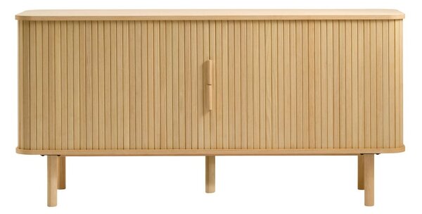 Niska komoda u dekoru hrasta s kliznim vratima u prirodnoj boji 76x160 cm Cavo – Unique Furniture