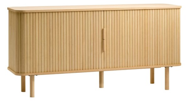 Niska komoda u dekoru hrasta s kliznim vratima u prirodnoj boji 76x160 cm Cavo – Unique Furniture