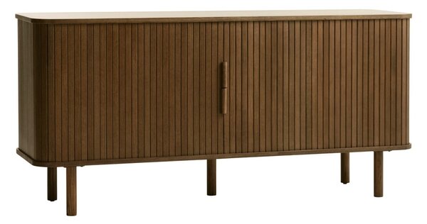 Smeđa niska komoda u dekoru hrasta s kliznim vratima 76x160 cm Cavo – Unique Furniture