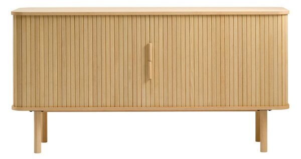 Niska komoda u dekoru hrasta s kliznim vratima u prirodnoj boji 76x160 cm Cavo – Unique Furniture