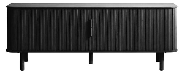 Crna TV komoda u dekoru hrasta 160x56 cm Cavo – Unique Furniture