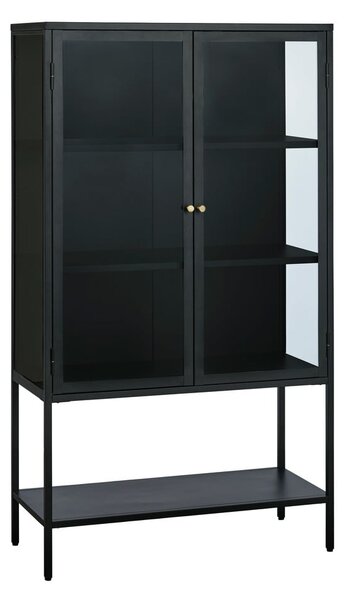 Crna metalna vitrina 90x160 cm Carmel – Unique Furniture