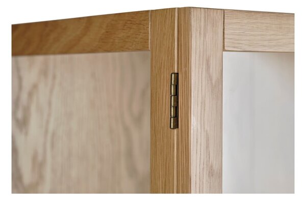 Vitrina od punog hrasta u prirodnoj boji 190x90 cm Elba – Unique Furniture