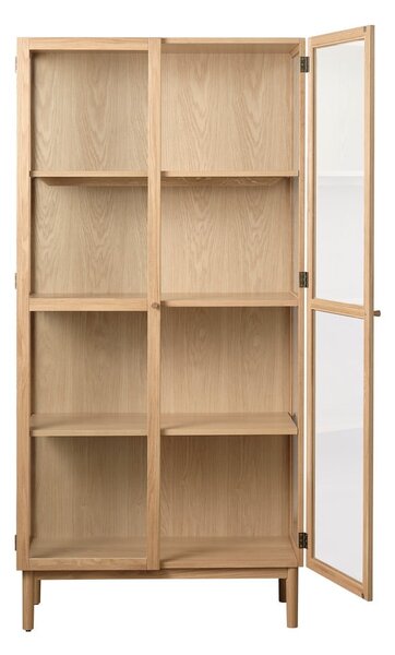 Vitrina od punog hrasta u prirodnoj boji 190x90 cm Elba – Unique Furniture