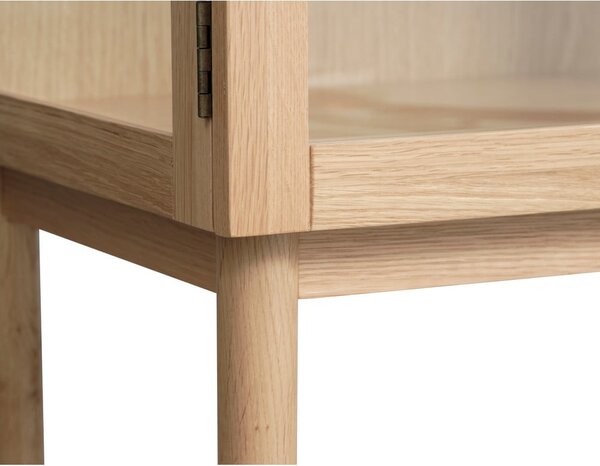 Vitrina od punog hrasta u prirodnoj boji 190x90 cm Elba – Unique Furniture