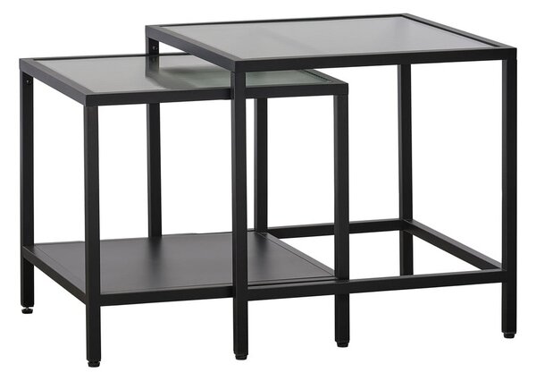 Stakleni pomoćni stolići u setu 2 kom 50x50 cm Bronco – Unique Furniture