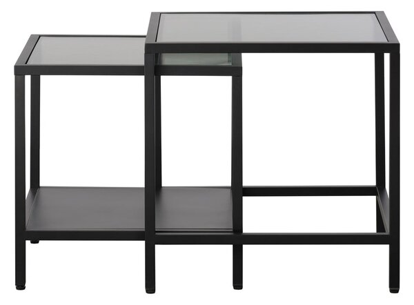 Stakleni pomoćni stolići u setu 2 kom 50x50 cm Bronco – Unique Furniture