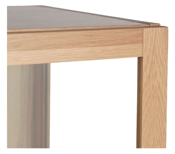 Vitrina od punog hrasta u prirodnoj boji 140x100 cm Elba – Unique Furniture
