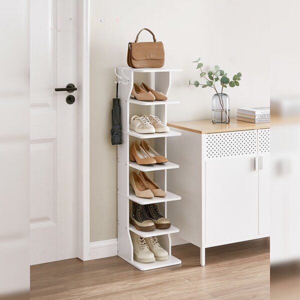 Stalak za cipele CINDY, 6 razina, 30x26,4x110,4 cm, bijela Vasagle