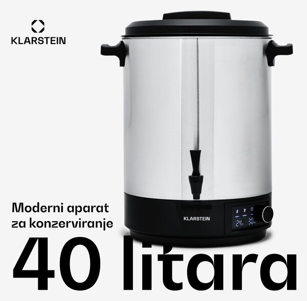 Klarstein Abbey 40 automatski uređaj za konzerviranje i dozator pića 40L 100°C 180min nehrđajući čelik