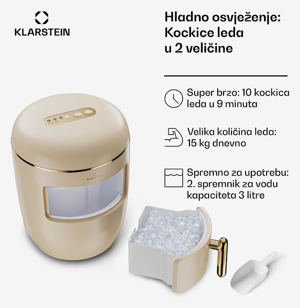 Klarstein Passau aparat za led 2 veličine 15 kg/24 h Auto-Clean