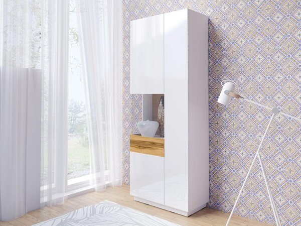 Zondo.hr Vitrina Stacey Typ 12 (hrast + bijeli visoki sjaj). Akcija -9%. 1030463