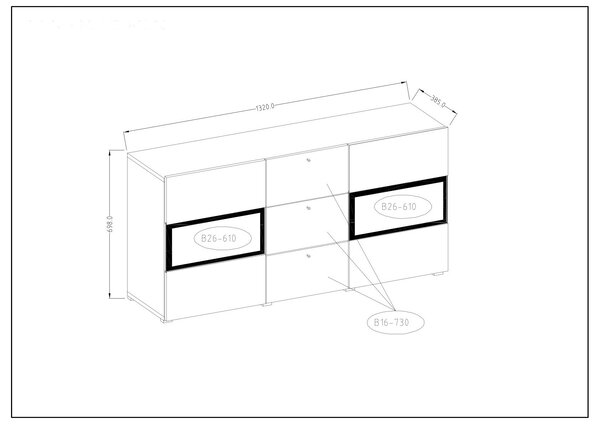 Zondo.hr Vitrina Barly Typ 26 (schiefer). 1030324