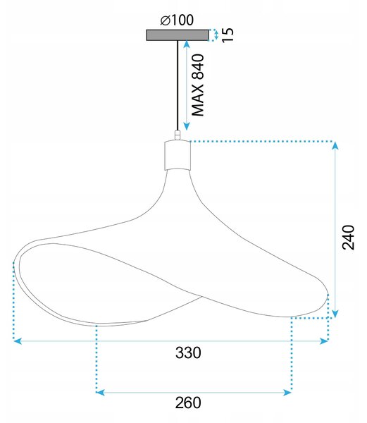 VISEĆA LAMPA OD BAMBUSA APP1642-1CP 30cm
