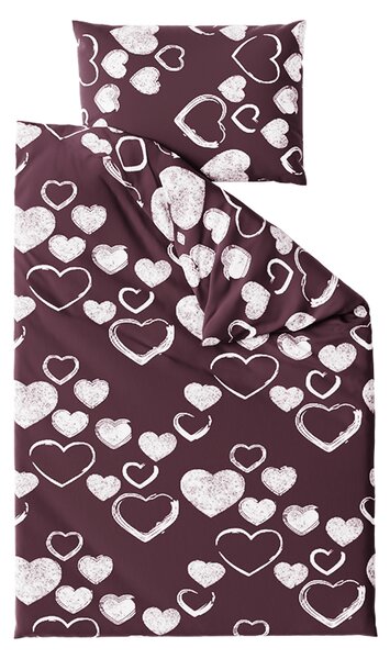 LOVE BUBLES bordo pamučna posteljina Dimenzije posteljine: 70 x 90 cm | 140 x 200 cm