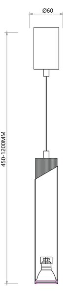 VISEĆA LAMPA NEO CRNO ZLATO 1xGU10