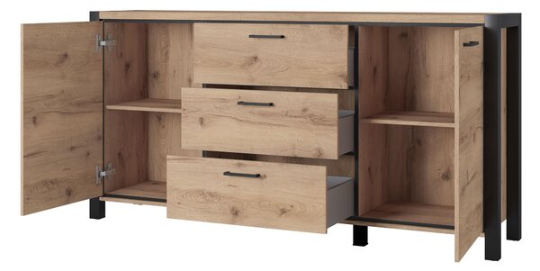Komoda Armin Typ 26 (hrast taurus + mat crna)