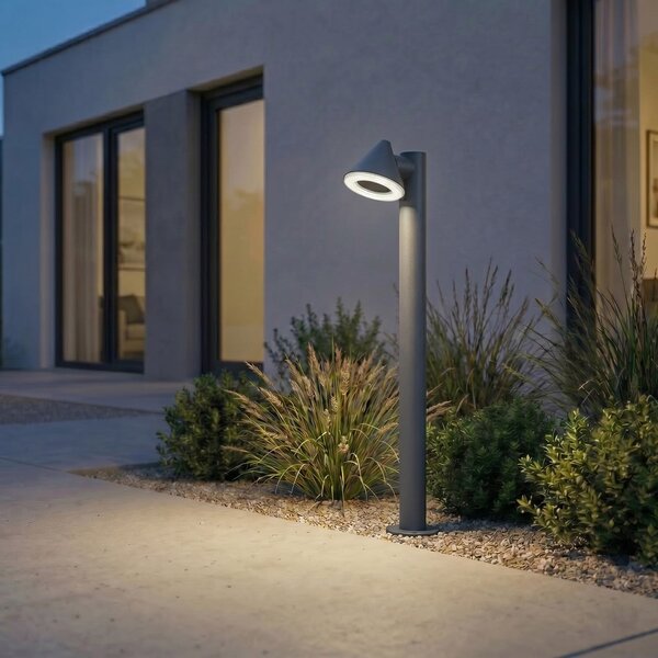 Lindby Soran LED staza svjetiljka, crna, 100 cm, metal, IP44, Crno, Metal