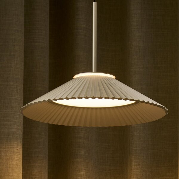 LOOM DESIGN Ballerina LED viseća lampa, krema, Ø 35 cm, prigušiva, Bež, Dnevni boravak/blagovaonica, Aluminij