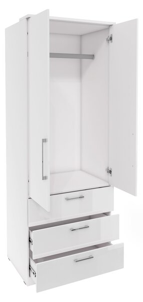 Ormar s policama Centaury Tip 68 (bijela + bijeli sjaj)