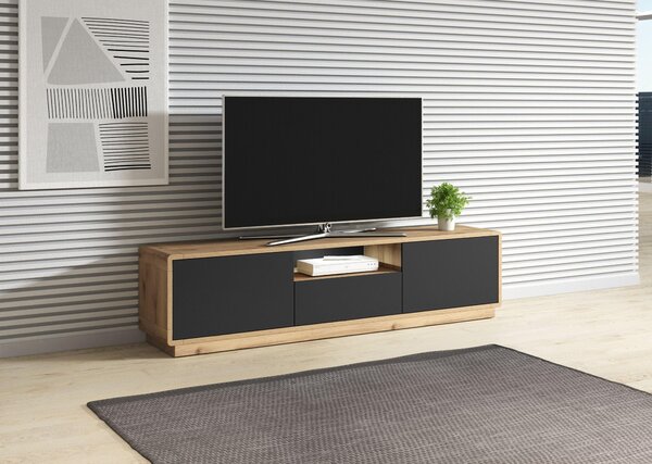 TV stolić Albert Tip 39 (hrast taurus + crna mat)