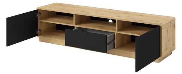 TV stolić Albert Tip 39 (hrast taurus + crna mat)