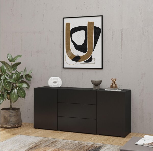 Komoda Avernic Typ 26 (onyx crna + hrast wotan)