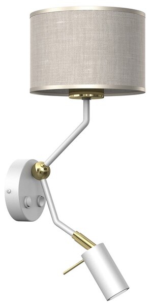 LINO WHITE / LEN zidna svjetiljka 1xE27 + 1x mini GU10