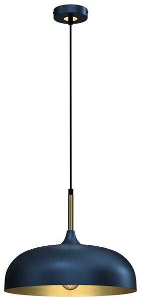 LINCOLN BLUE/GOLD viseća lampa 1xE27 35cm